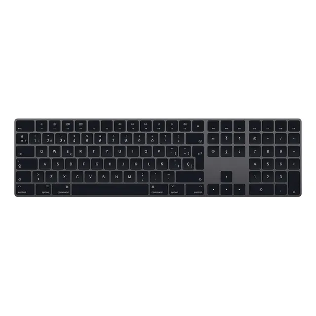 Teclado bluetooth Apple QWERTY español España color gris espacial