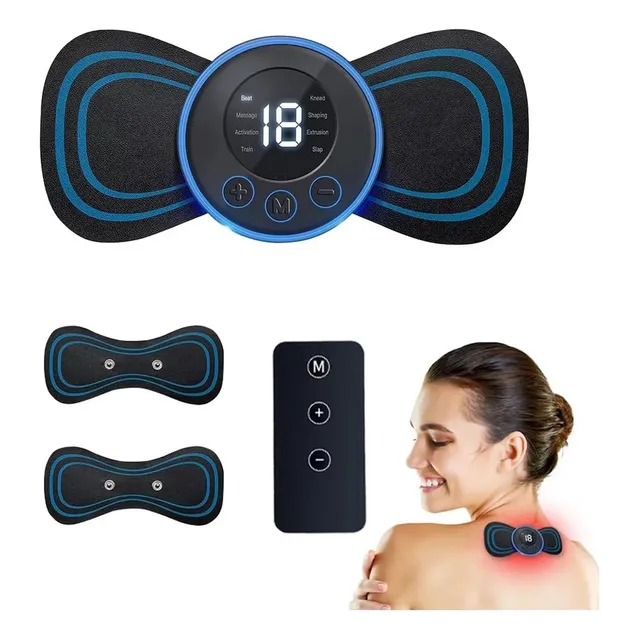 2 Pzs Masajeador Eléctrico Tens Portátil Cuello Espalda Abdomen Adecuado Para Masajes De Cuello, Manos, Piernas, Cintura, Espalda Y Abdomen