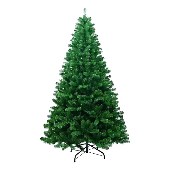 Árvore De Natal 210cm 1200 Galhos Com Pés De Metal