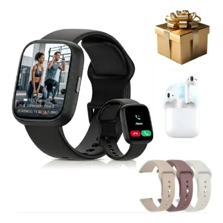 Smartwatch Com Gps Strava E Tela Amoled Lançamento Promoção Preto