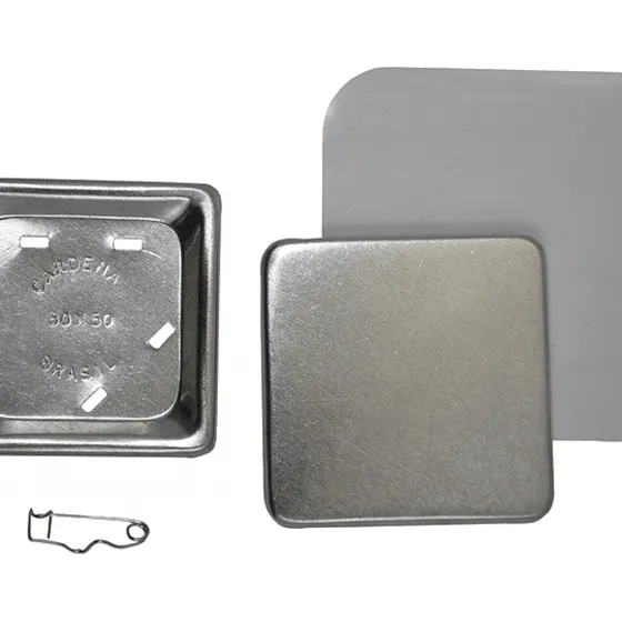 Buttons Alfinete Quadrado 50x50 - 100unid.