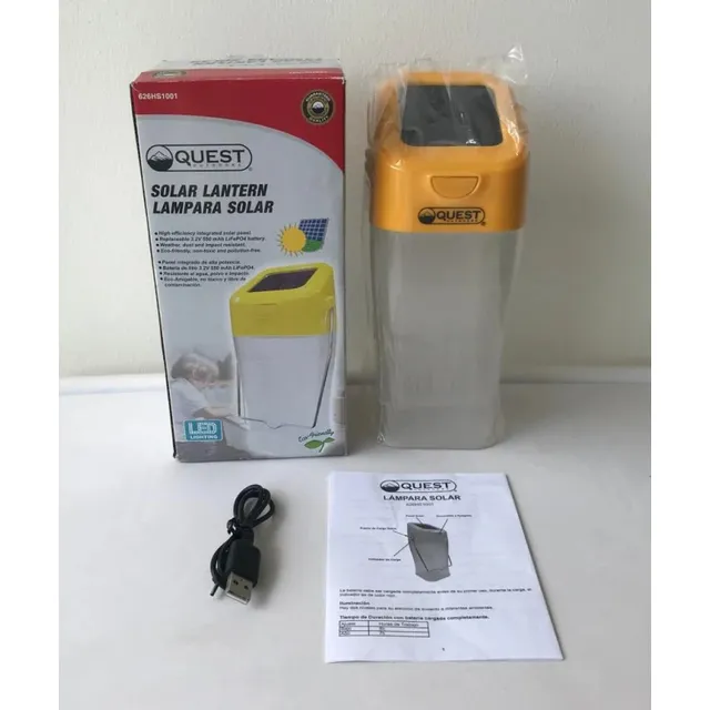 Lampara Solar Quest Outdoors Para Camping + Regalo