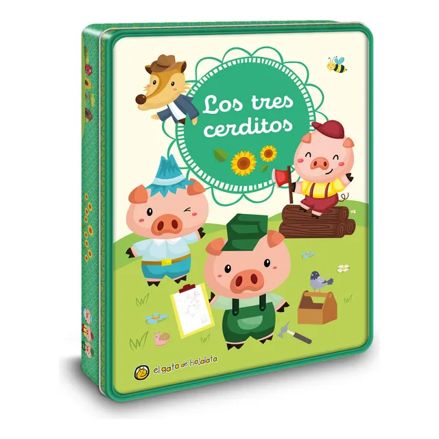 Lata Los Tres Cerditos - Actividades, Troquelados Y Stickers
