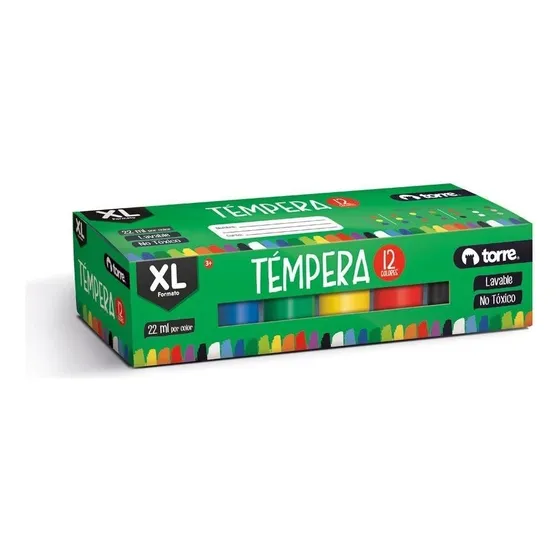 Tempera 12 Colores Xl Torre Imagia