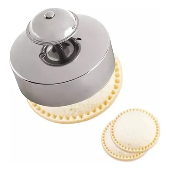 Cortador Y Sellador De Pastelitos En Acero Inoxidable  9 Cm