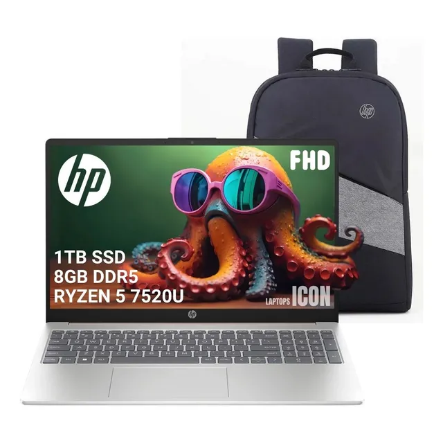 Hp 15-fc37 Ryzen 5 7520u Notebook 1tb Ssd Fhd 8gb Ddr5 Ram C