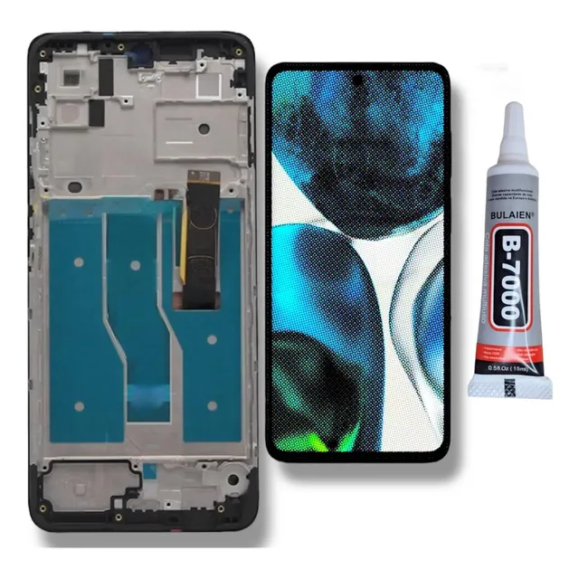 Tela Frontal Display Compatível Moto G52 Incell C/aro + Cola