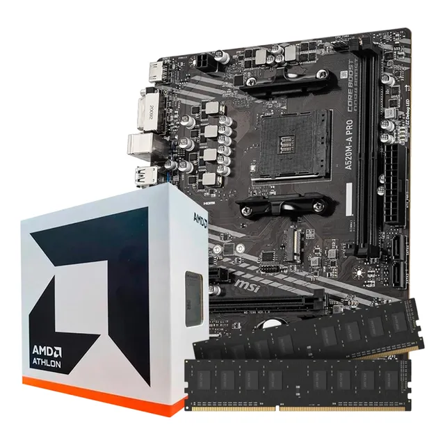 Combo Actualización Pc Amd Athlon 3000g + A520m + 16gb Ddr4