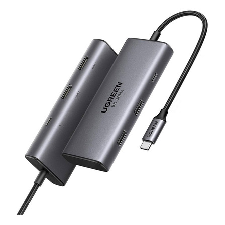 Hub Adaptador Ugreen 6 Em 1 P/ Usb C + Pd 8k-30hz Cinza Hub Adaptador Ugreen 6 Em 1 P/ Usb C + Pd 8k-30hz Cinza