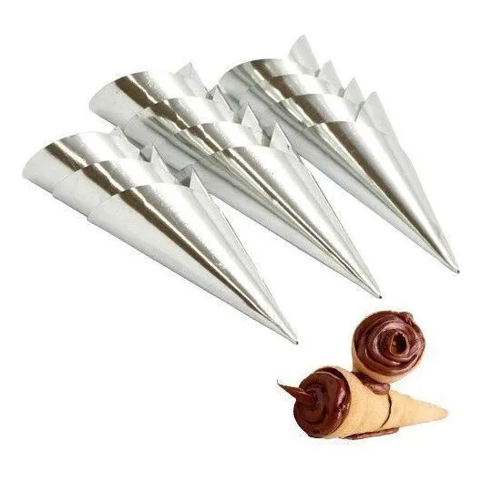 Kit 1008 Formas Canudinho Em Flandres 7,20cm Recheio Doces Cor Cinza