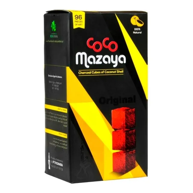 Carbon Natural Narguile 96 Cubos Sin Humo Sin Olor 