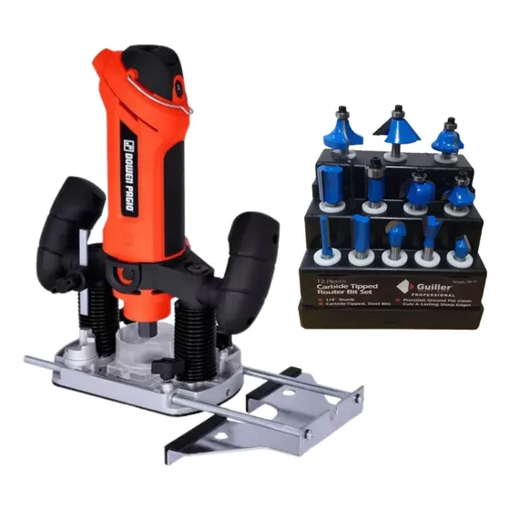 Rebajadora Fresadora Compacta Multifuncion + Fresas X 12 Uni