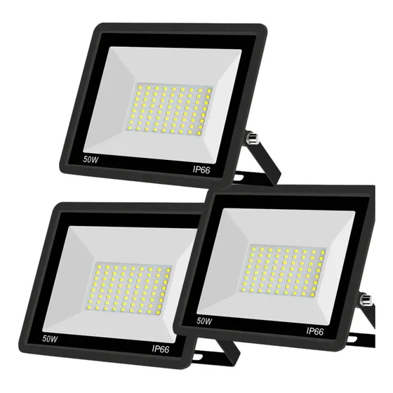 Reflector Led 50w 3 Pack Iluminación Exterior/interior Ip66 Lampara Led Impermeable Marca Dosyu Blanco Frio