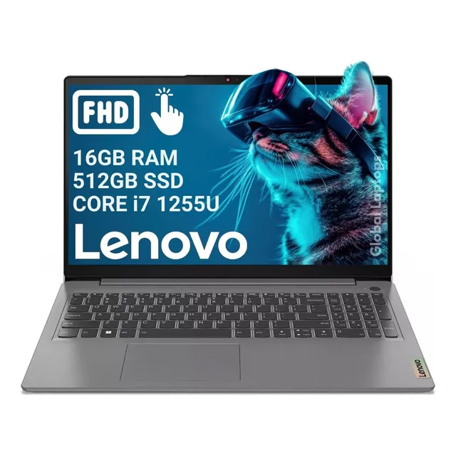 Laptop Lenovo Ideapad 3 15iau7 Intel Core i7 1255u 512gb Ssd 16gb Ram Windows 11 Home Pantalla Touch 1920 Px X 1080 Px
