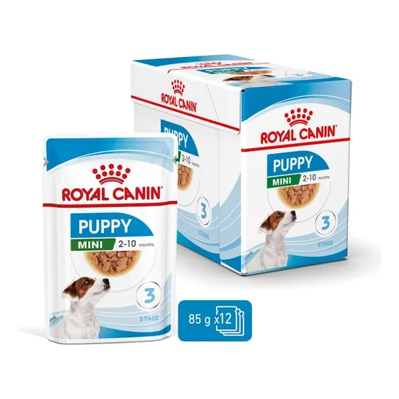 Ração Umida Royal Canin Mini Puppy Cachorro Kit com 12 unidades