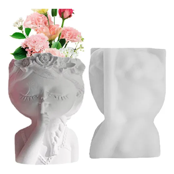 Hi, Molde De Silicone Para Vaso De Flores Suculentas