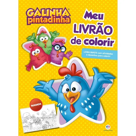 Livro Infantil Meu Livrão Tapete De Colorir E Pintar 96x66