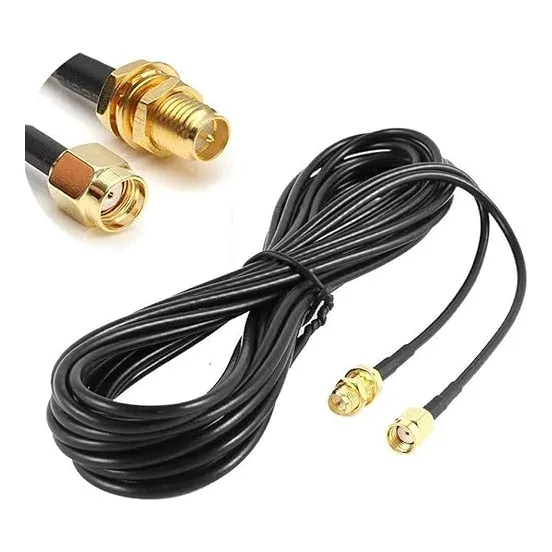 Cable Extensión Antena Wifi Pigtail Rp Sma 10 Metros