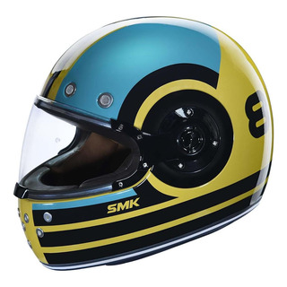 Helmets Smk Helmet Retro De Motocicleta De Cara Completa (gl Helmets Smk Helmet Retro De Motocicleta De Cara Completa (gl