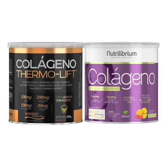 2x Colágeno Hidrolisado Verisol Ácido Hialurônico Biotina