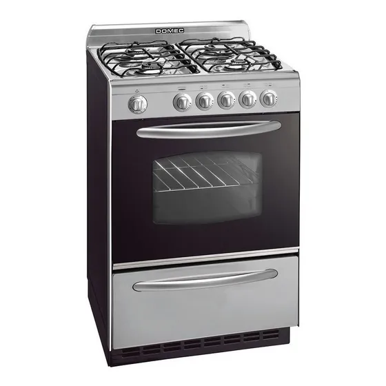 Cocina Domec Cxuplev A Gas/eléctrica 4 Hornallas Inox.