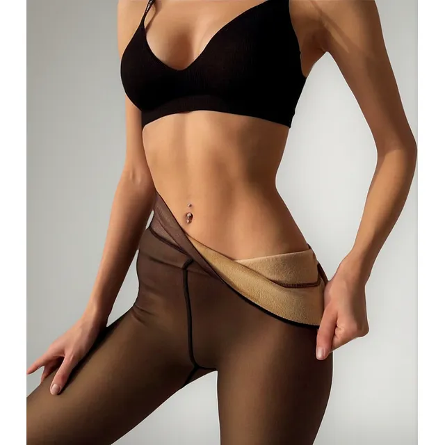 Medias Efecto Piel Termicas Mujer Panty Polar Can Can Calza