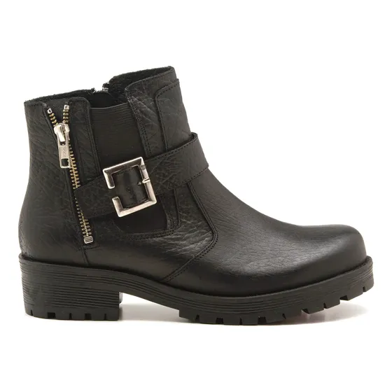Borcego Gravagna Con Hebilla Negros Para Mujer