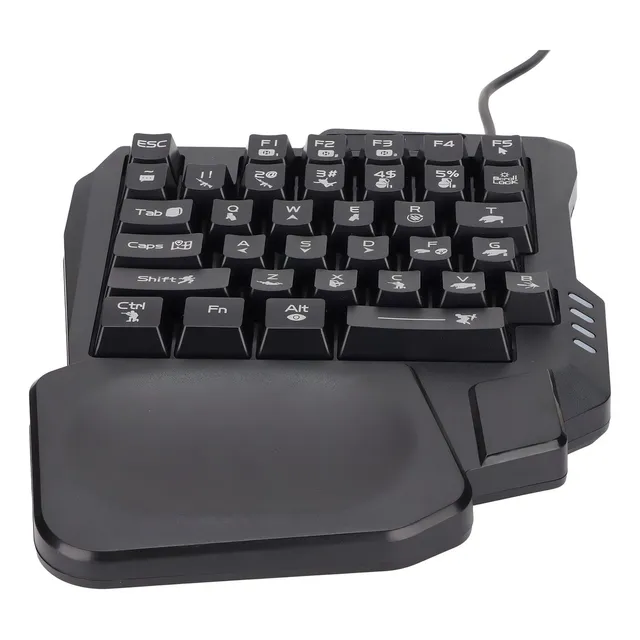 Teclado Juegos Con Una Sola Mano Sazao, Retroiluminación 35