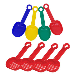 8 Palas De Arena De Plástico Para Niños, Juguete De Mano Cor 8 Palas De Arena De Plástico Para Niños, Juguete De Mano Cor