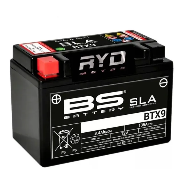 Batería Btx9 = Ytx9-bs Piaggio 150 Vespa 99- Bs Battery Ryd