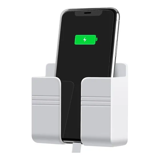 Organizador De Pared Para Celular Control Remoto Univex Color Blanco