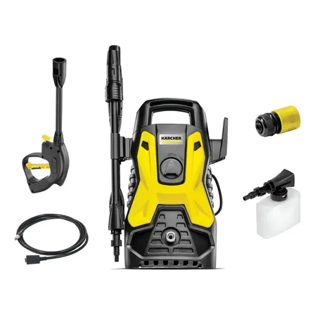 Lavadora De Alta Pressão Kärcher Prática Black 1500 Psi/libras 1400w 300l/h Com Aplicador De Detergente E Lança Regulável 220v