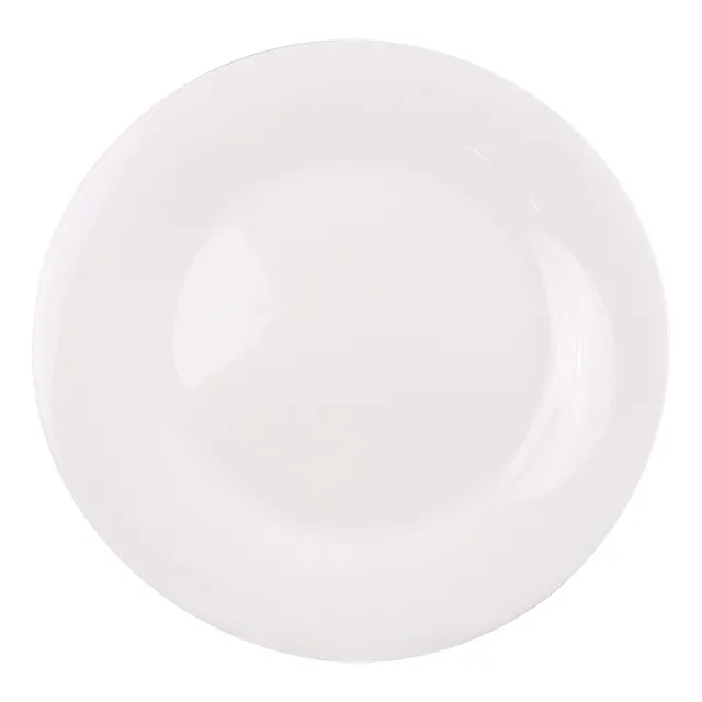 Plato Llano De Vidrio Opal Línea Aria Caja X24