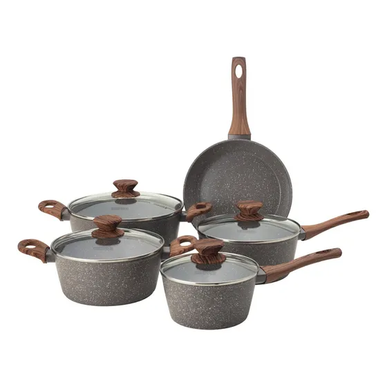 Conjunto Panelas Grafito 5 Pçs Indução Cerâmica Mimo Style