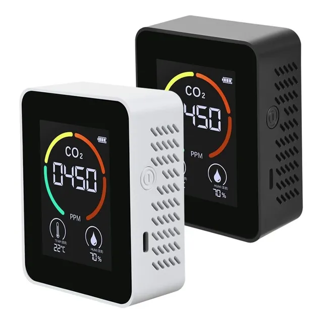 Detector Sensor Calidad De Aire Co2 Temperatura Y Humedad