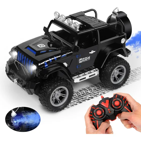 Coche De Juguete Todoterreno Con Control Remoto De 4 A 16 Años Negro 1:18 MRT-091 2024 Color Negro