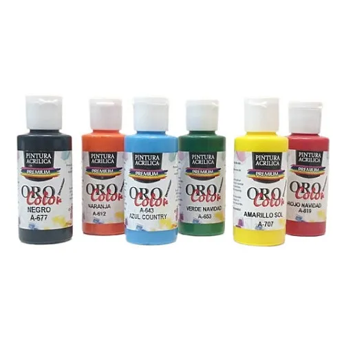 Pintura Acrílica Oro Color Premium 60 Cc 