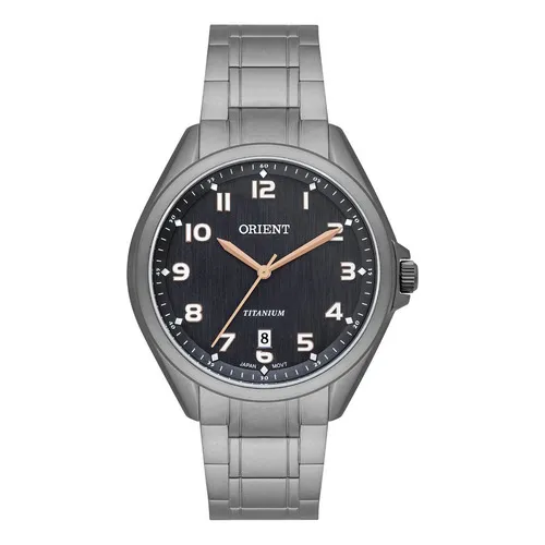 Relógio Orient Masculino Eternal Titanium Mbtt1001 G2gx Cor da correia Cinza Cor do bisel Cinza Cor do fundo Preto