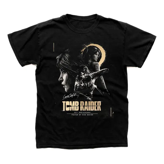 Camiseta Retro Gamer Videojuego Tomb Raider Lara N1