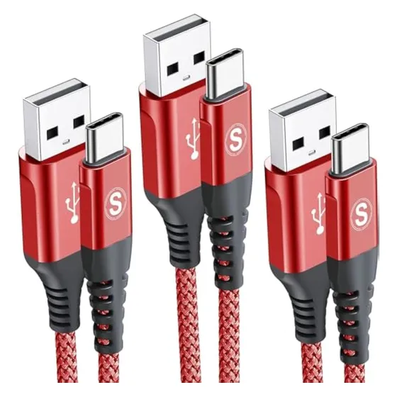 Cable De Carga Usb Tipo C [paquete De 3, 10 Pies +