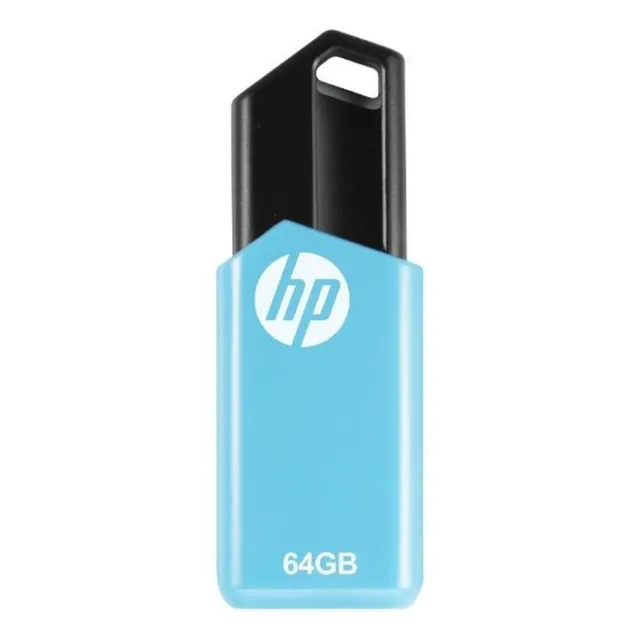 Memoria USB HP v150w 64GB 2.0 celeste y negro