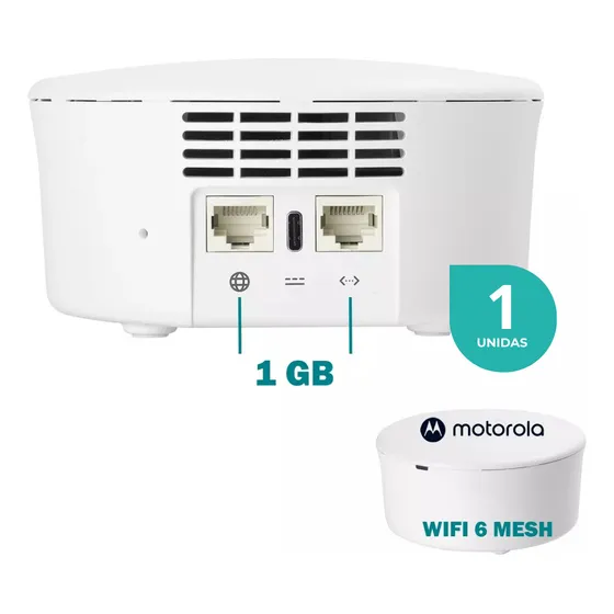 Router Mesh Wifi 6 Ax1800 Fibra Deco 100 Motorola 1 Pack