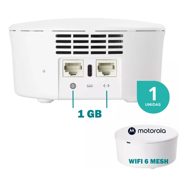Router Mesh Wifi 6 Ax1800 Fibra Deco 100 Motorola 1 Pack