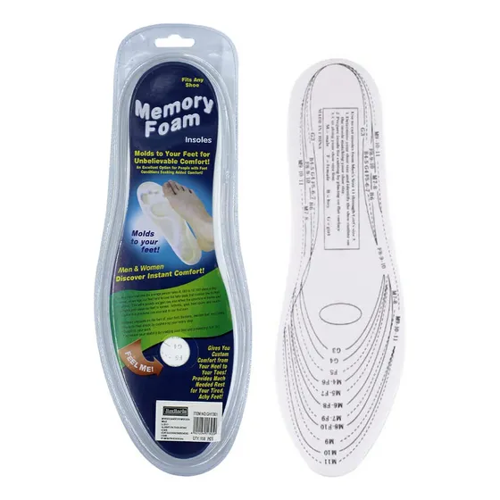 Plantillas Ortopedicas Unisex Memory Foam Recortables 1 Par Color Blanco Tamaño de la plantilla Unitalla Recortable