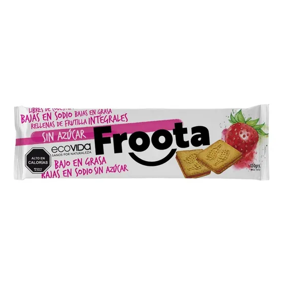 Galleta Froota Frutilla, Ecovida, Sin Azúcar Añadida, Vegana