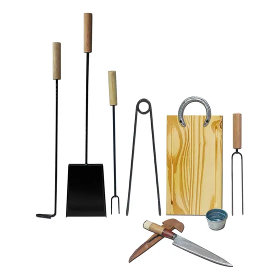 Parrilla Combo Utensillios Herramientas Kit X 8 Unidades