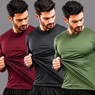 Kit 3 Camisetas Masculina Academia Proteção Uv Sol Praia