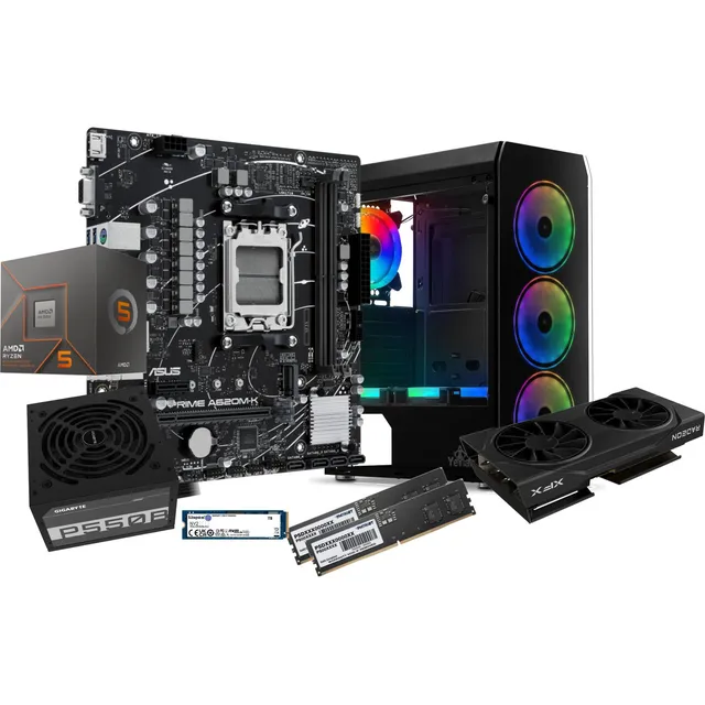 Pc Gamer Ryzen 5 8000 Rx 9060 Xt 8 Gb 32 Gb Ddr5  Windows