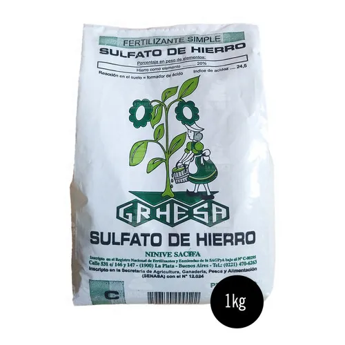 Hierro Sulfato Ferroso De Grhesa 1 Kg Fertilizante Granulado