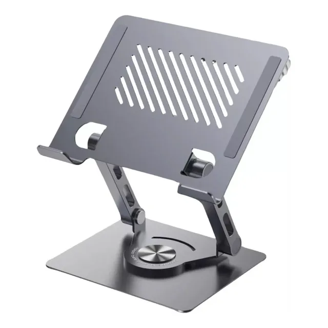 Soporte Base Notebook Tablet Inclinacion Regulable 360° Color Plateado